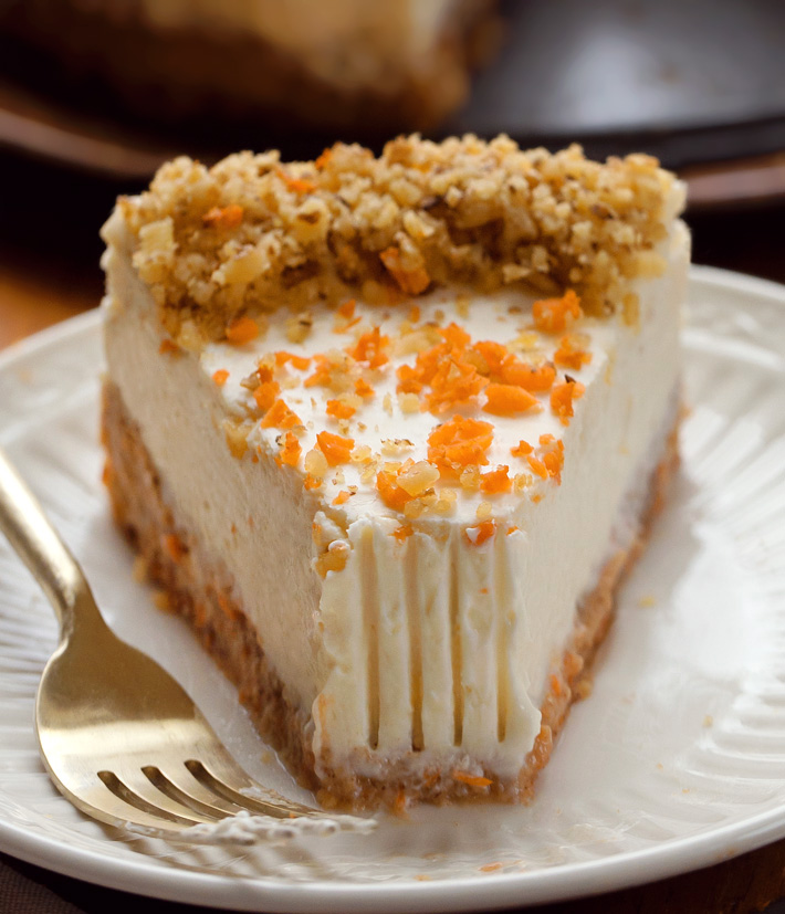 Slice Carrot Cake Layer Cheesecake